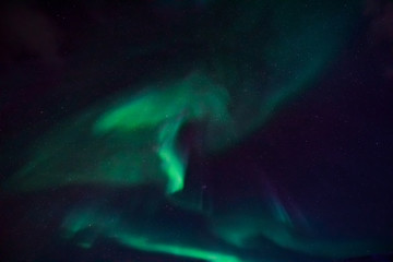 The polar Northern lights in the mountains of Svalbard, Longyearbyen, Spitsbergen, Norway wallpaper