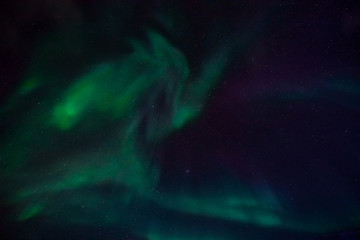 The polar Northern lights in the mountains of Svalbard, Longyearbyen, Spitsbergen, Norway wallpaper