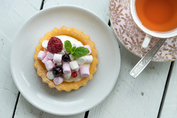old school style tea at five afternoon service set cake sweet traditional table hotel cheesecake sugar pot china cup