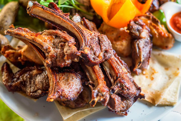 Roasted lamb chops