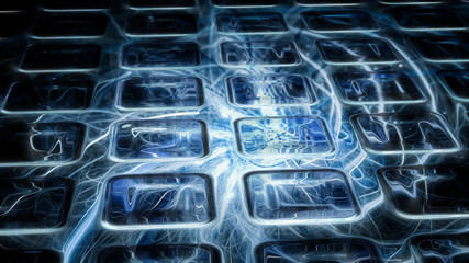 Abstract blue energy 3D background