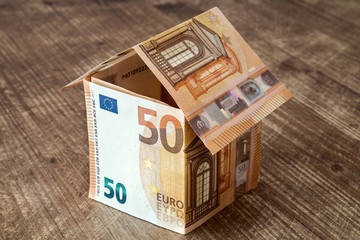House Made From Euro Banknotes