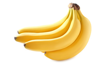 Sweet bananas isolated on a white background