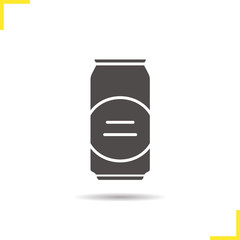 Beer can glyph icon