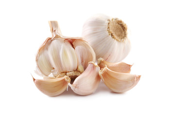 Garlic isolated on a white background