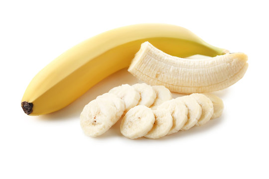 Sweet bananas isolated on a white background
