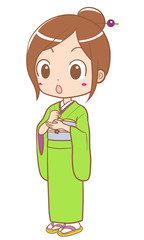  Woman wearing a kimono-I get it