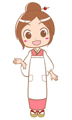  Woman wearing a kappougi