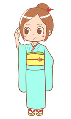  Woman wearing a kimono-umm…