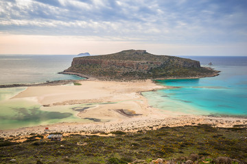 Fototapeta na wymiar Beautiful Balos beach on Crete, Greece