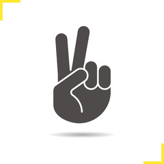 Peace hand gesture icon