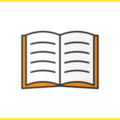 Open book color icon