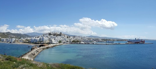 Naxos panoramic - obrazy, fototapety, plakaty