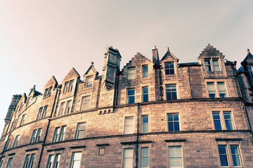 antique city building in Edinburgh, Scotland
