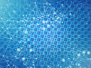 digital internet blue background