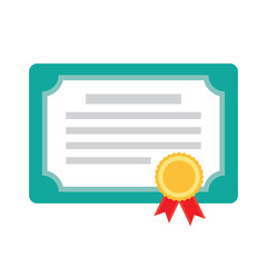 Diploma, certificate, award icon
