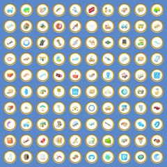 100 autoservice icons set cartoon vector