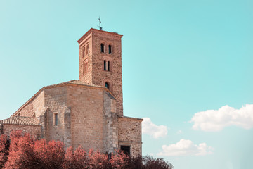 Fototapeta na wymiar Santa Maria church in Buitrago de Lozoya in Spain