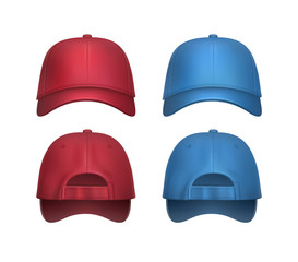 Vector set of Baseball caps