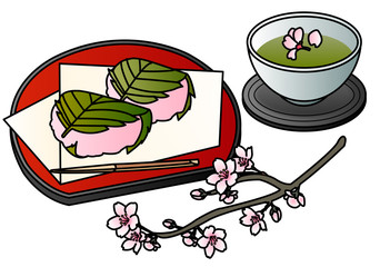 桜餅と桜