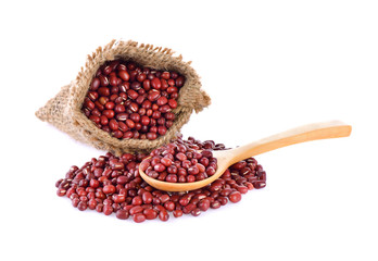 Red bean on wooden background