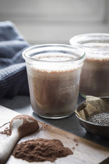 Chocolate smoothie with chia seeds