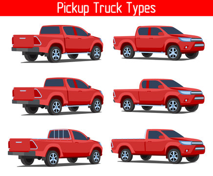TRUCK pickup types template drawing