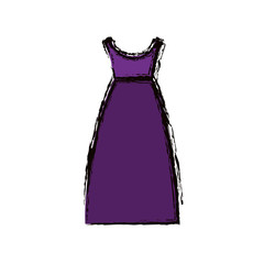 blurred colorful drawing of purple dress eighties retro style vector illustration