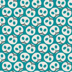 Seamless vector pattern with skulls