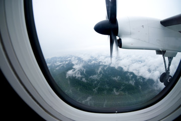Naklejka na ściany i meble Propeller of the plane view