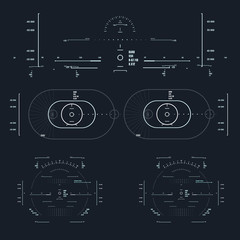 Futuristic blue virtual graphic touch user interface