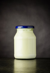 Jar of White Yoghurt