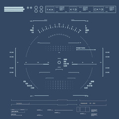 Futuristic blue virtual graphic touch user interface