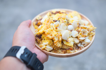 omelette mix pickled garlic