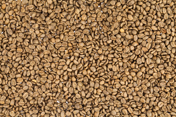 Unroasted coffee beans