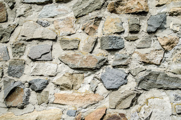 Wall made of natural stone