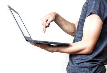 Businessman using a digital tablet
