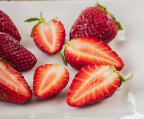 strawberry cut white