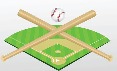 Baseball field vector