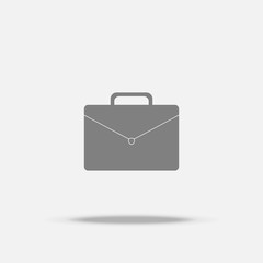 Business bag flat icon with shadow