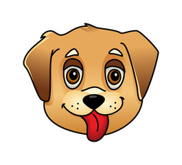 Cute cartoon dog face