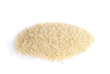 White Sesame Seeds Isolated