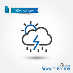 Weather forecast icon . Scientific vector .