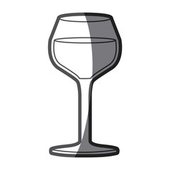 grayscale silhouette of burgundy glass vector illustration