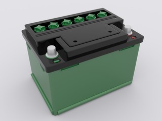 Car batterie isolated