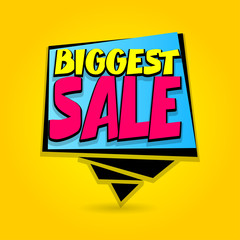 Fototapeta na wymiar Sale super label discount Biggest sale