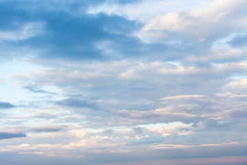 Cloud on the blue sky during the morning light.