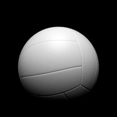 3D Rendering of volleyball on black background