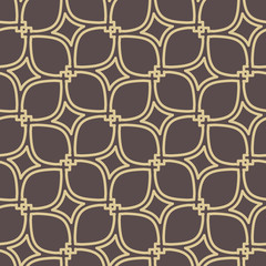 Fototapeta premium Seamless golden ornament in arabian style. Pattern for wallpapers and backgrounds