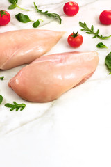 Chicken fillets with cherry tomatoes and fresh herbs